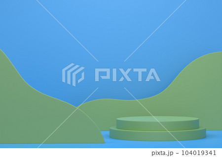 Abstract scene or podium for product showcase on monochrome background. 104019341