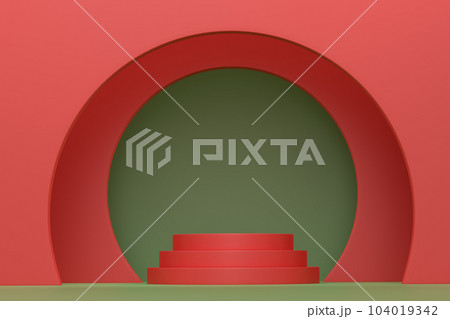 Abstract scene or podium for product showcase on monochrome background. 104019342
