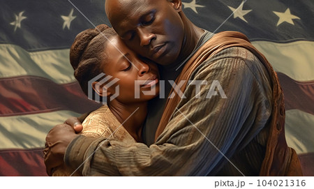 Concept of the Independence Day Celebration in the United States of America on the background of the U.S. flag Concept of the Independence Day Celebration in the United States of America on the background of the U.S. flag 104021316