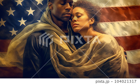 Concept of the Independence Day Celebration in the United States of America on the background of the U.S. flag Concept of the Independence Day Celebration in the United States of America on the background of the U.S. flag 104021317