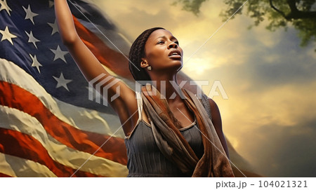 Concept of the Independence Day Celebration in the United States of America on the background of the U.S. flag Concept of the Independence Day Celebration in the United States of America on the background of the U.S. flag 104021321