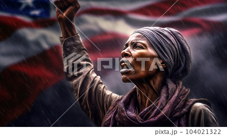 Concept of the Independence Day Celebration in the United States of America on the background of the U.S. flag Concept of the Independence Day Celebration in the United States of America on the background of the U.S. flag 104021322