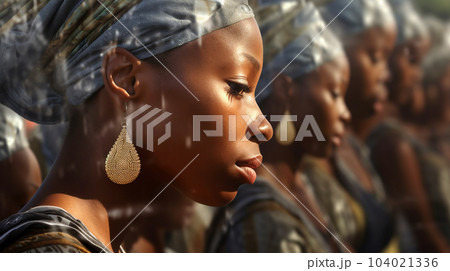 Concept of the Independence Day Celebration in the United States of America on the background of the U.S. flag 104021336