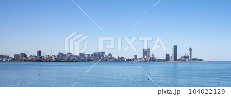 Panorama of the city of Batumi Georgia view from the water 104022129