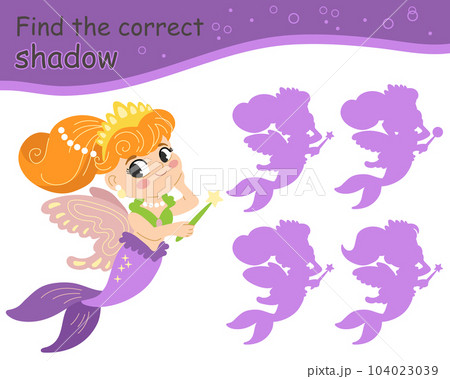 Find the correct shadow mermaid fairy vector 104023039