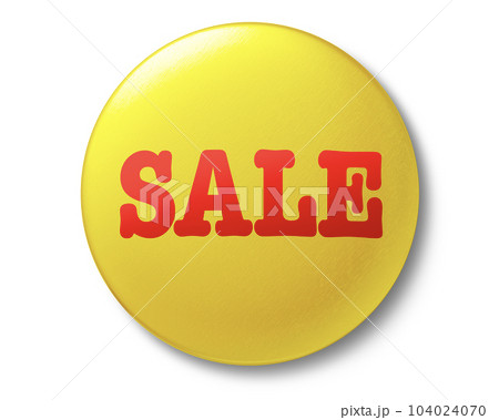セールの文字の書かれた缶バッジ 104024070
