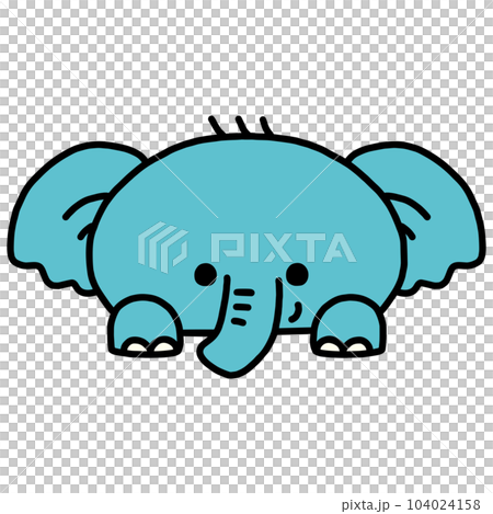 cute elephant popping out cute elephant popping out 104024158
