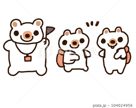 ガイドする熊のイラスト 104024956