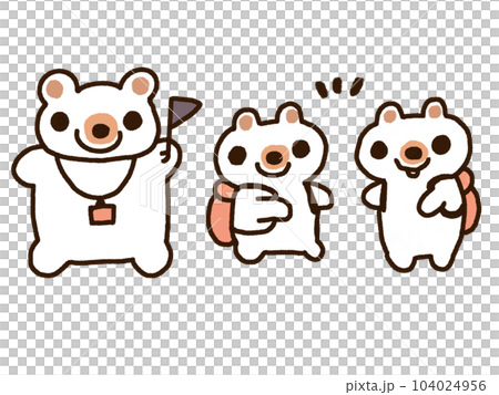 ガイドする熊のイラスト 104024956