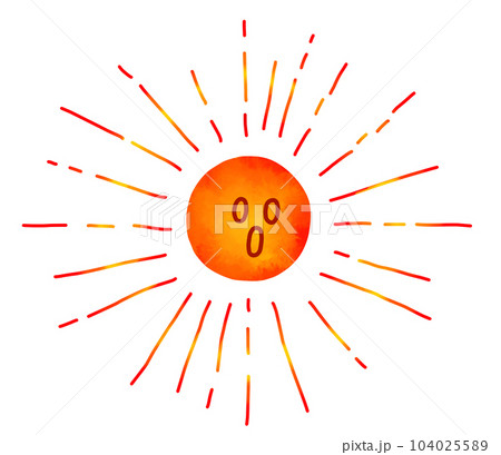 太陽　驚き 104025589