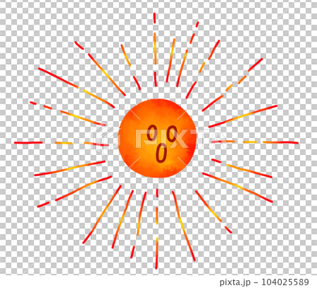 太陽　驚き 104025589