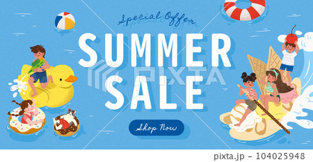 Fun summer sale promo template Fun summer sale promo template 104025948