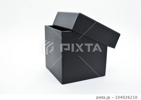 black paper box on white background, packaging industry black paper box on white background, packaging industry 104026210