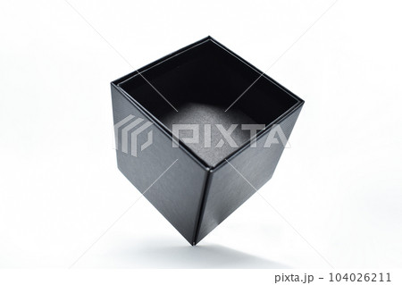 black paper box on white background, packaging industry black paper box on white background, packaging industry 104026211