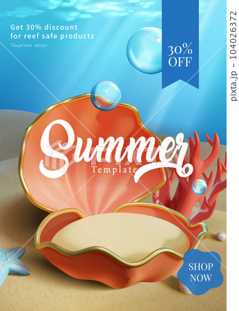 Undersea summer sale template 104026372
