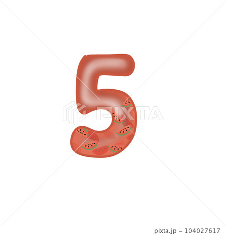 Number set element. Illutration. 104027617