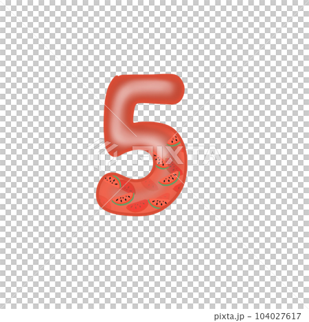 Number set element. Illutration. 104027617