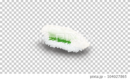 エンガワの握り寿司 リアルイラスト エンガワの握り寿司 リアルイラスト 104027865