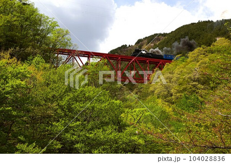 JR釜石線 鬼ヶ沢橋梁を渡るSL銀河 JR釜石線 鬼ヶ沢橋梁を渡るSL銀河 104028836