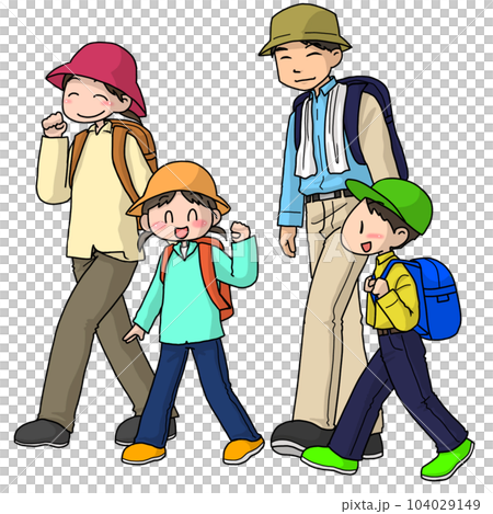 family going hiking family going hiking 104029149