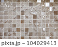 パールのような質感や凸凹した質感のタイル。モザイクタイルのテクスチャー。 104029413