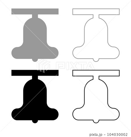 Church bell beam concept campanile belfry set icon grey black color vector illustration image solid fill outline contour line thin flat style Church bell beam concept campanile belfry set icon grey black color vector illustration image solid fill outline contour line thin flat style 104030002