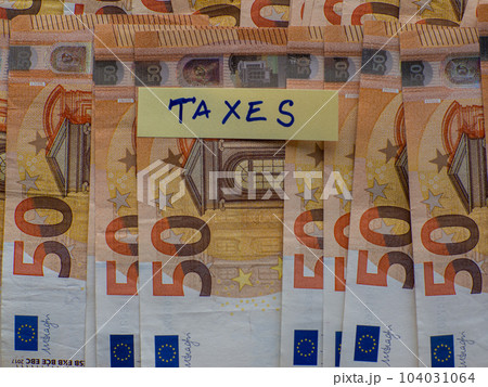 Background of the fifty euros banknotes Background of the fifty euros banknotes 104031064