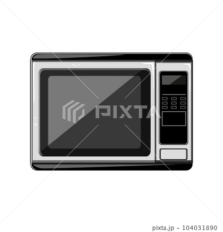 timer microwave kitchen cartoon vector illustration 104031890