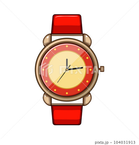 children kid watch time cartoon vector illustration 104031913