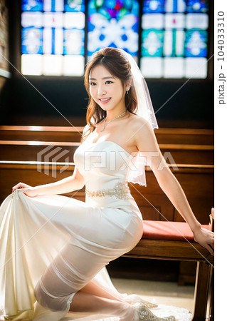 AI画像 ウェディングドレスの女性のイラスト素材 [104033310] - PIXTA