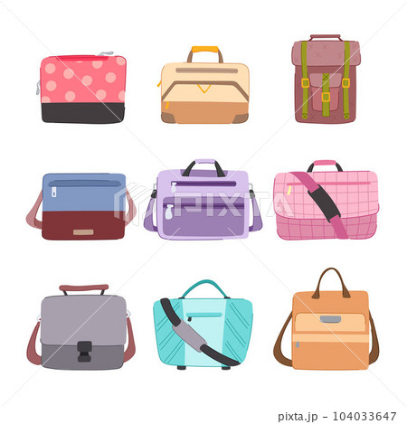 laptop bag set cartoon vector illustration laptop bag set cartoon vector illustration 104033647