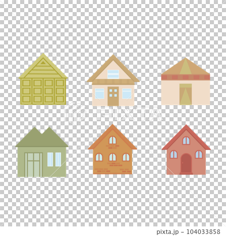 colored polygonal hut 104033858