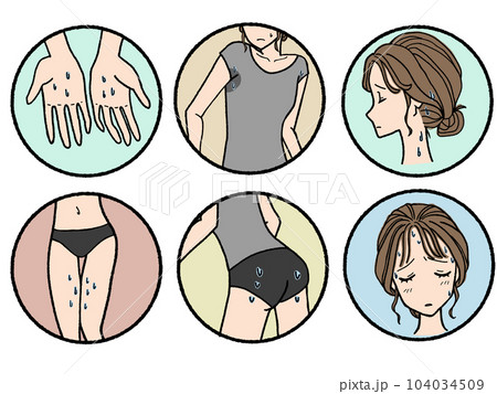 多汗症の女性 104034509