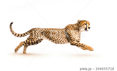 leopard isolated white background 104035718