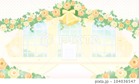教会・結婚式場の背景素材_イエロー 教会・結婚式場の背景素材_イエロー 104036547