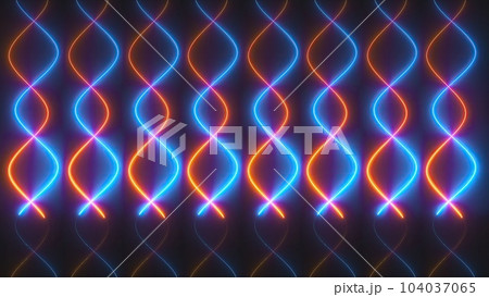 Zig zag neon curve lines 104037065