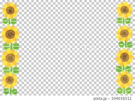 Sunflower frame with rustic texture Sunflower frame with rustic texture 104038312
