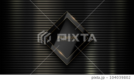 Black shiny metal horizontal straight line background with vector rhombus glossy luxury black and golden edge line logo frame. Dark enamel texture, textured pattern background Black shiny metal horizontal straight line background with vector rhombus glossy luxury black and golden edge line logo frame. Dark enamel texture, textured pattern background 104039802