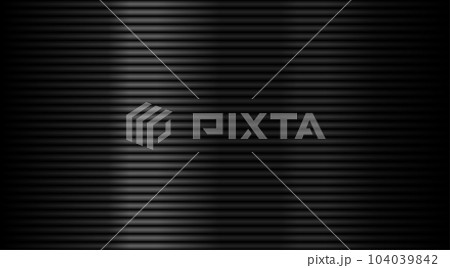 Seamless black metal straight line background. Black plastic texture pattern background. Dark enamel compressed spring banner 104039842