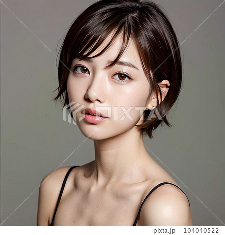 AI生成画像【人物】ショートヘアの女性 104040522