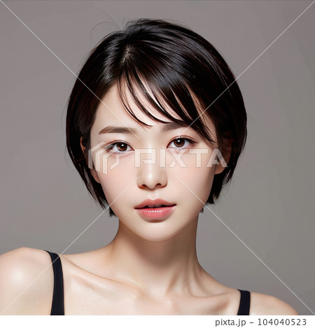 AI生成画像【人物】ショートヘアの女性 104040523