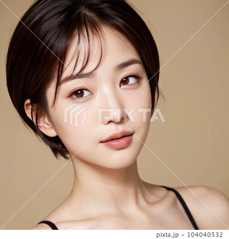 AI生成画像【人物】ショートヘアの女性 104040532