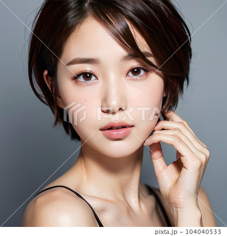 AI生成画像【人物】ショートヘアの女性 104040533