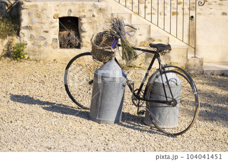 still life with bicycle in Provence, France 104041451