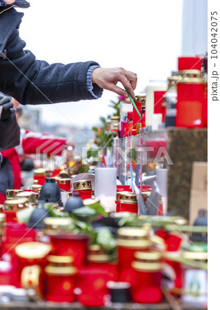 Remembering after the death of the former president Vaclav Havel in December 2011, Prague, Czech Republic 104042075