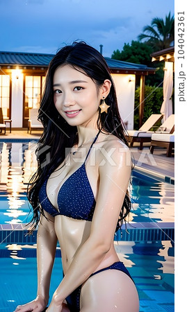 Woman portrait, bikini and summer body - Stock Photo [98213920] - PIXTA