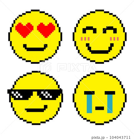 Emotion emoji pixel art, Pixel art emoji icon set Emotion emoji pixel art, Pixel art emoji icon set 104043711