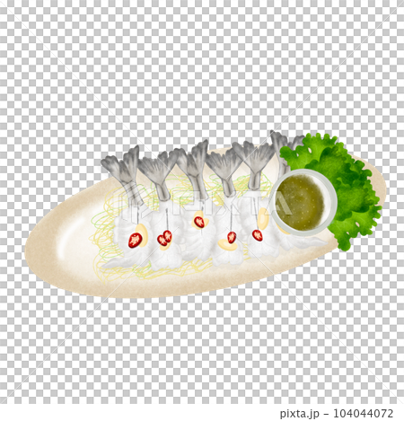 Sea food element and icon in cartoon style. 104044072