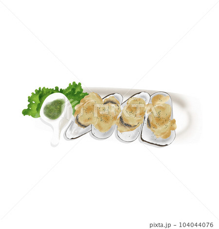 Sea food element and icon in cartoon style. 104044076