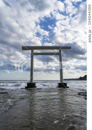 <千葉県>鵜原海岸の白い鳥居 104044360